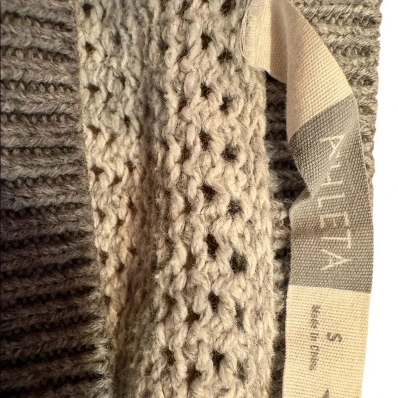 Athleta Fair Isle Nordic Sweater Dress Gray Women's Knit Size Small - Picture 6 of 6